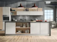 Cucina Cucina moderna con isola in offerta nuovimondi 2020  moderna rovere chiaro ad isola Nuovi mondi cucine