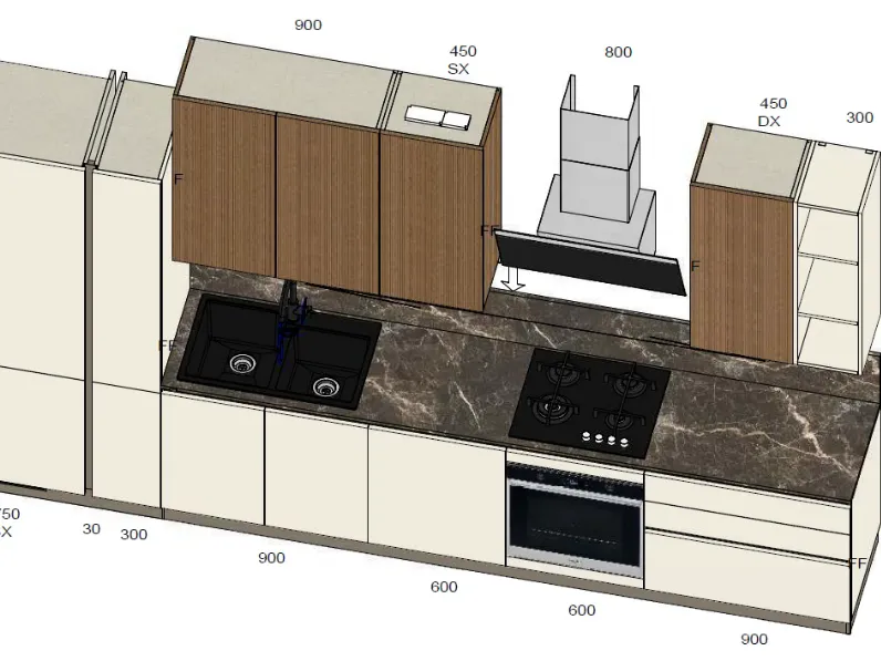 Cucina moderna lineare Cucina scavolini modello regola Scavolini a prezzo scontato