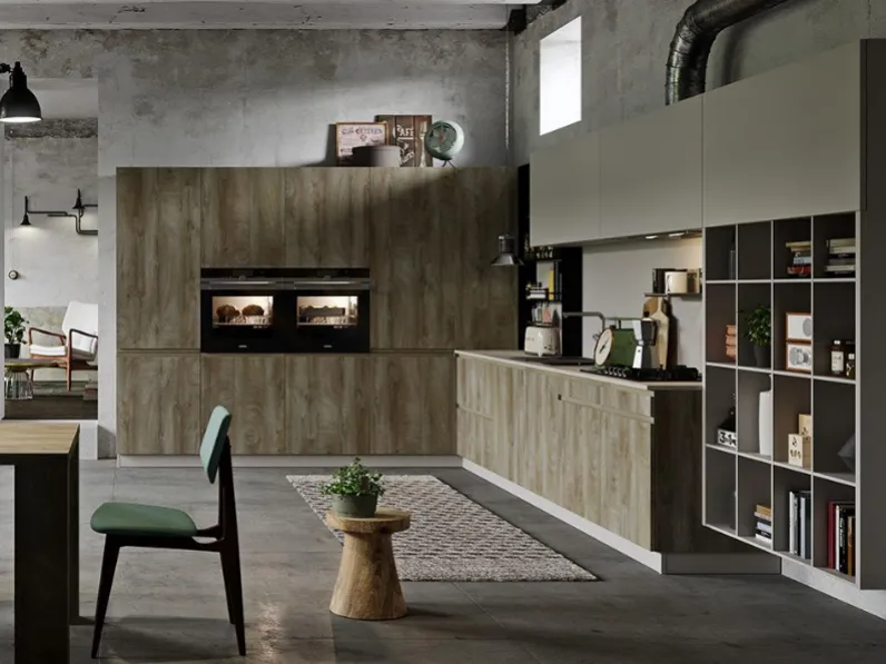 Cucina Cucine store moderna ad angolo altri colori in laminato materico Lignea