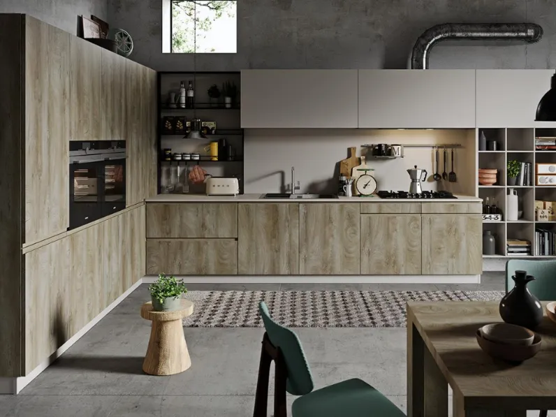 Cucina Cucine store moderna ad angolo altri colori in laminato materico Lignea