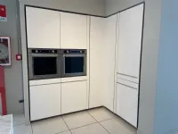 Cucina ad angolo in laminato opaco bianca Vela 14 a prezzo ribassato