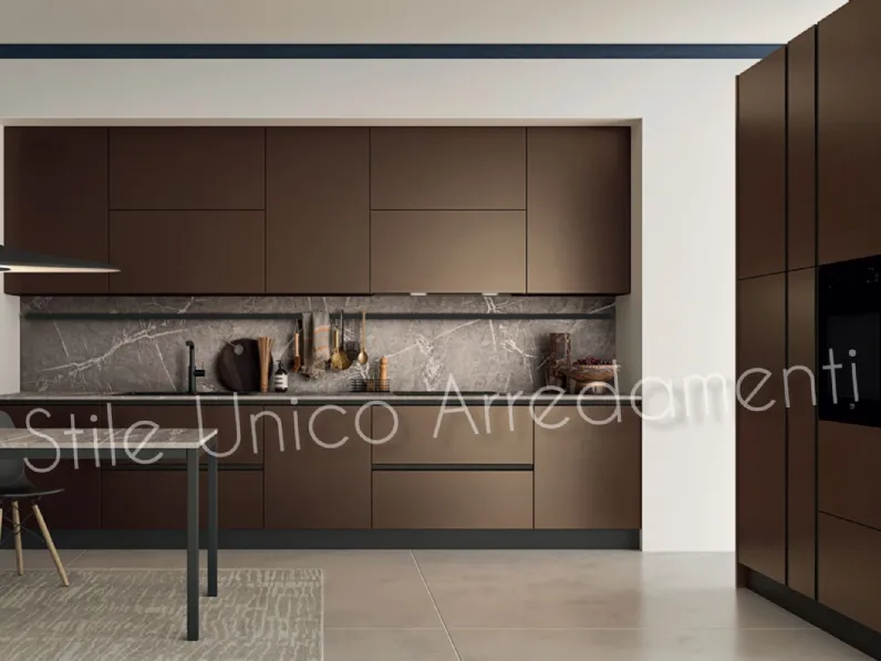 Cucina Davidson moderna rovere moro lineare Colombini casa