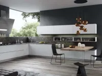 Cucina ad angolo design K18 lucida Antares a prezzo scontato