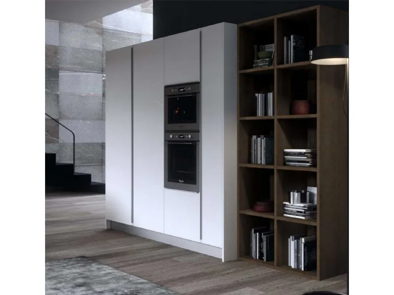 Cucina ad angolo design K18 lucida Antares a prezzo scontato