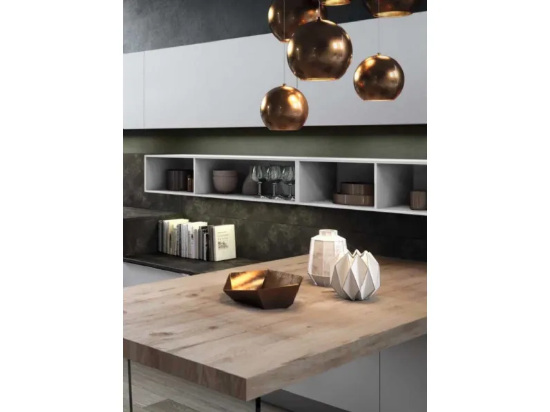 Cucina ad angolo design K18 lucida Antares a prezzo scontato