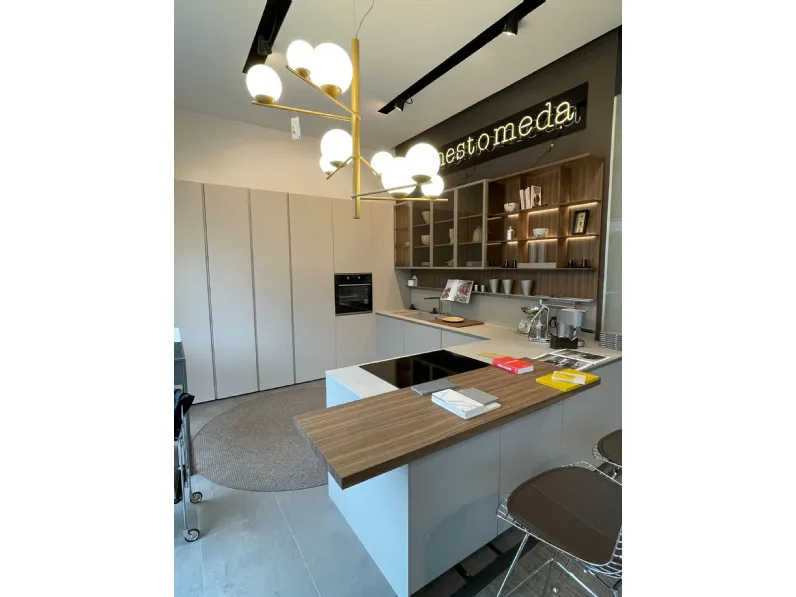 Cucina grigia design ad angolo Sign Ernestomeda a soli 18000