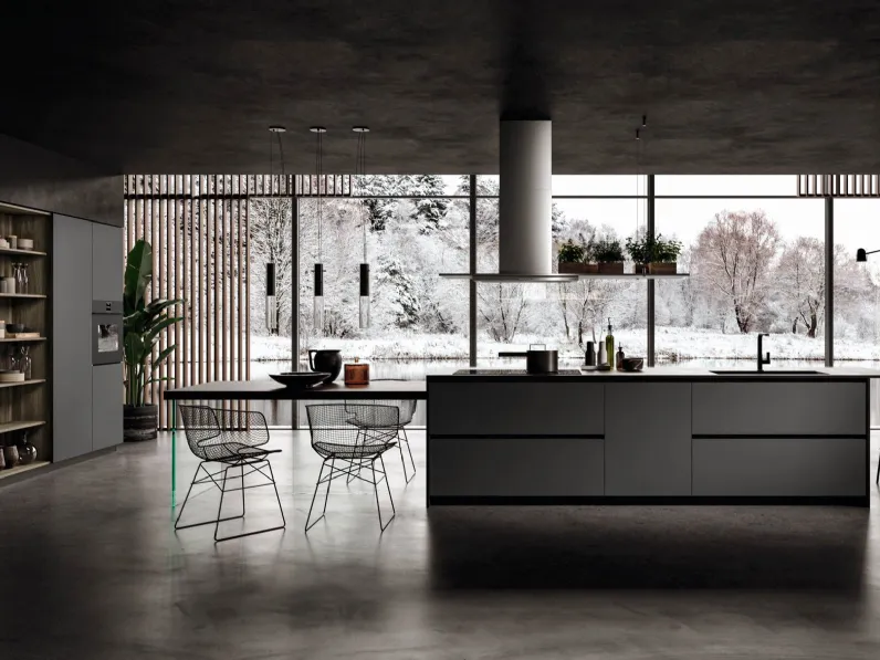 Cucina a prezzo scontato con isola design Anta 1 Antares
