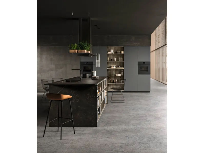 Cucina a prezzo scontato con isola design Anta 1 Antares