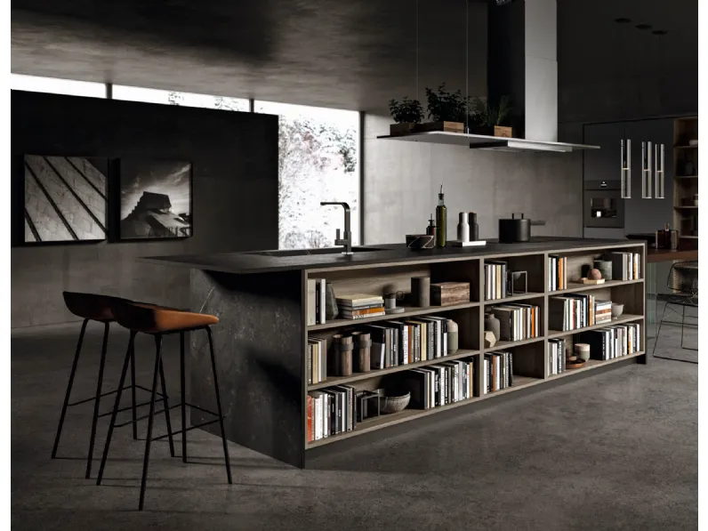 Cucina a prezzo scontato con isola design Anta 1 Antares