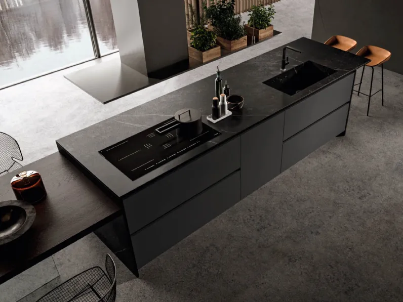 Cucina a prezzo scontato con isola design Anta 1 Antares
