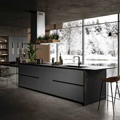 Cucina a PREZZI OUTLET in laminato opaco Antares -37%