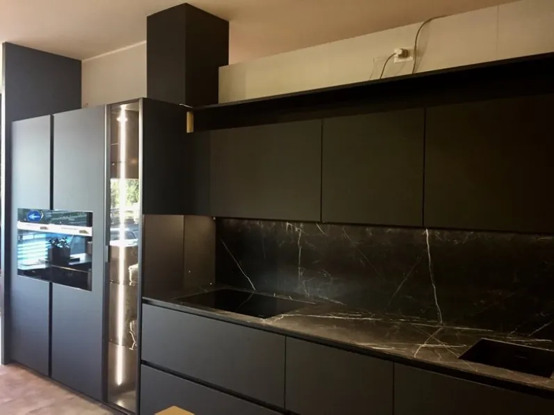 Cucina modello Atelier black new fenix - paolo biordi designer Artigianale PREZZO SCONTATO 43%