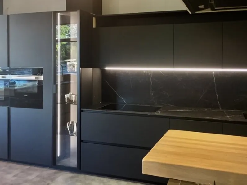 Cucina modello Atelier black new fenix - paolo biordi designer Artigianale PREZZO SCONTATO 43%