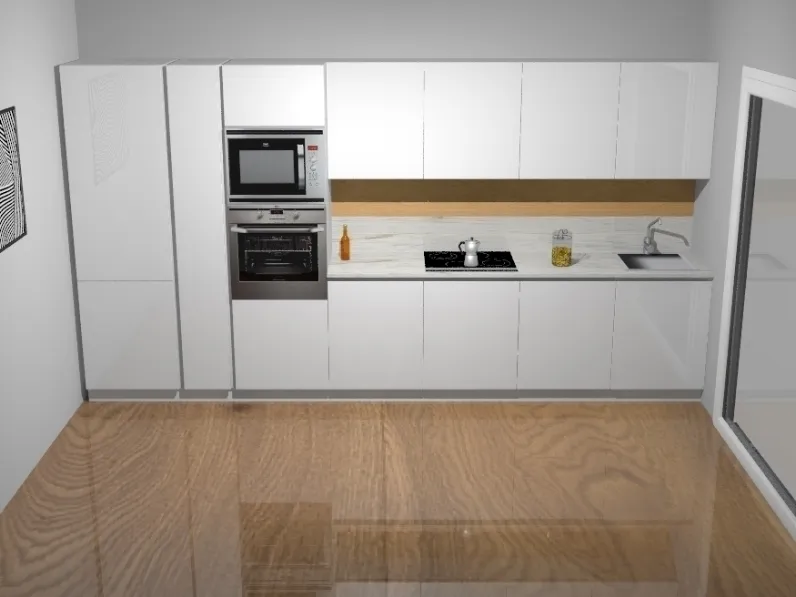 Cucina bianca design lineare Viva Spagnol cucine a soli 11341 Euro