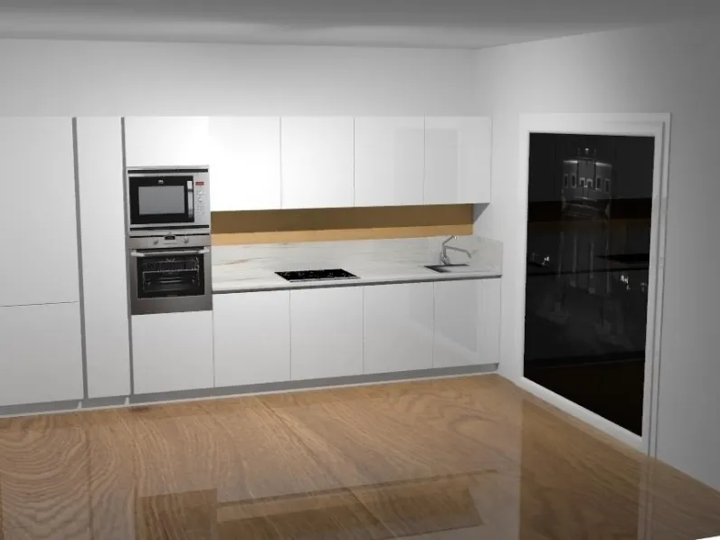 Cucina bianca design lineare Viva Spagnol cucine a soli 11341 Euro