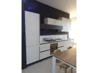 Cucina design bianca Stosa cucine lineare Alev in Offerta Outlet
