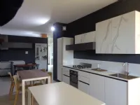 Cucina design bianca Stosa cucine lineare Alev in Offerta Outlet