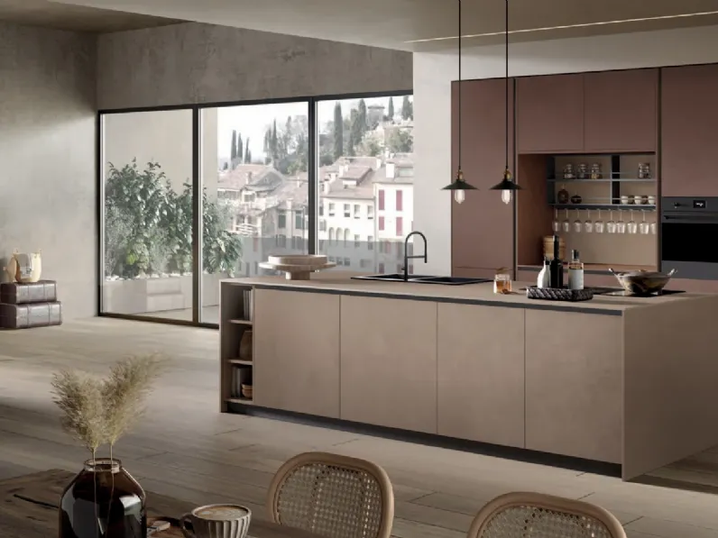 Cucina a PREZZI OUTLET in laminato materico Essebi -30%