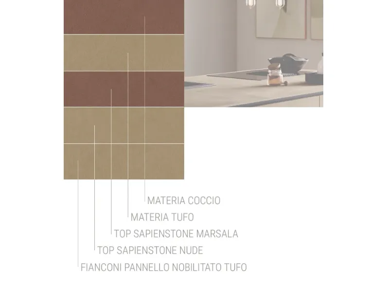 Cucina con isola design altri colori Essebi Materia 4 a soli 15056 Euro