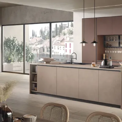 Cucina a PREZZI OUTLET in laminato materico Essebi -30%