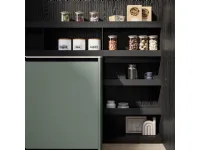 Cucina grigia design con penisola Cloe 05 Arredo3 in Offerta Outlet