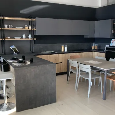 Cucina design con penisola Domino Prima cucine a prezzo scontato