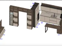 Cucina a prezzo scontato con penisola design Libra Scavolini