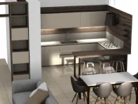 Cucina a prezzo scontato con penisola design Libra Scavolini