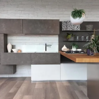 Cucina design con penisola Lube cucine Cucina mod. oltre a prezzo scontato