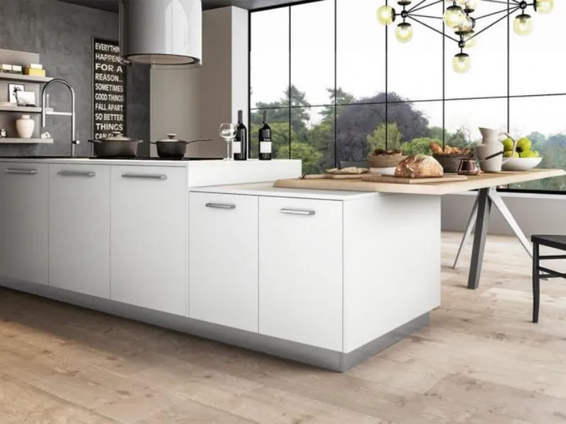 Cucina grigia design con isola Time Arredo3 a soli 8600 Euro