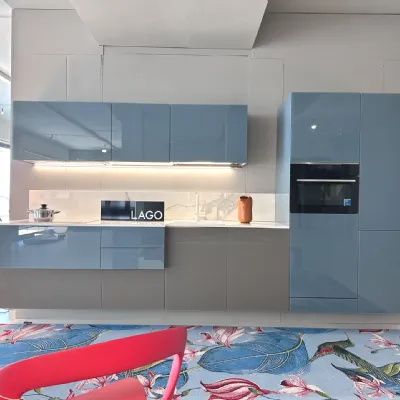 Cucina Lago design lineare altri colori in vetro 36e8