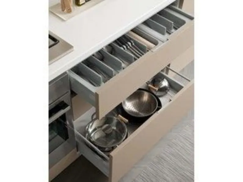 Cucina design lineare Artigianale Ingrid a prezzo scontato