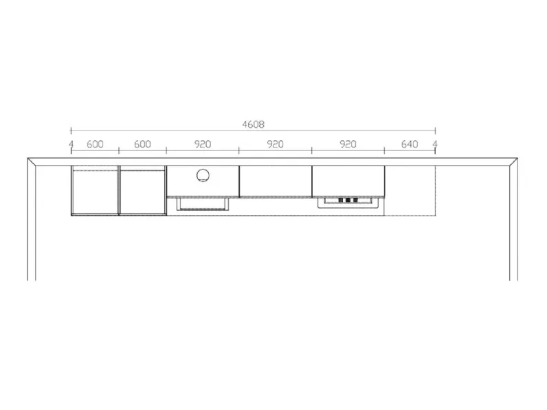 CUCINA Lago lineare Xglass kitchen SCONTATA 30%