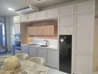 Cucina Imab design lineare tortora in laccata opaco Madeira