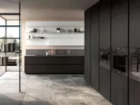 Cucina design rovere moro Vismap ad angolo Visma arredo legno nero a soli 20900