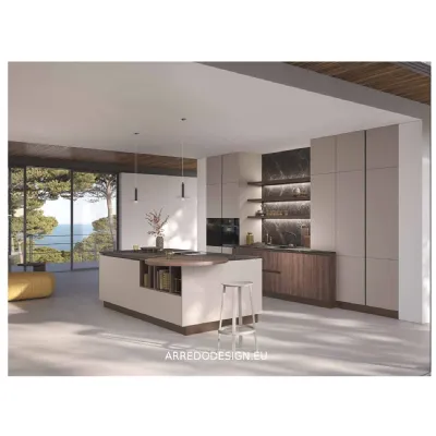 Cucina design con isola Easy Ar-due a prezzo scontato