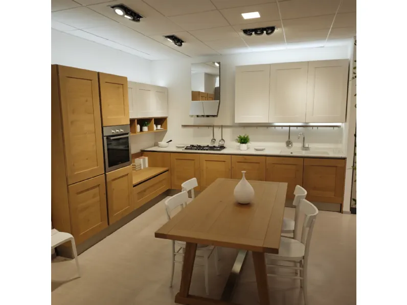 Cucina Veneta cucine moderna ad angolo rovere chiaro in legno Dialogo