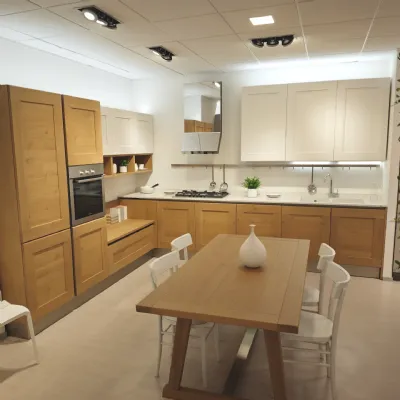 Cucina Veneta cucine moderna ad angolo rovere chiaro in legno Dialogo