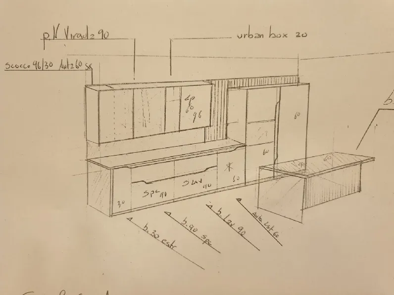 Cucina a prezzo scontato lineare moderna Spring lesmo Dibiesse