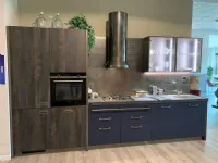 Cucina blu industriale lineare Diesel get together Scavolini in Offerta Outlet