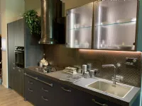 Cucina blu industriale lineare Diesel get together Scavolini in Offerta Outlet