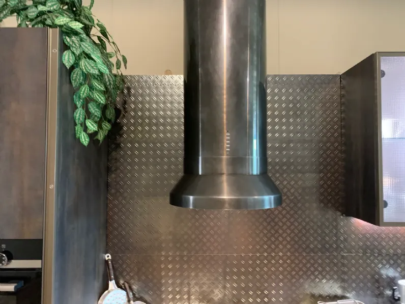Cucina lineare in legno blu Diesel get together a prezzo scontato