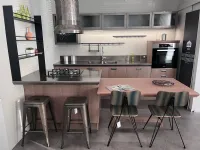 Cucina con penisola in legno a prezzo scontato 45%