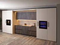 Cucina lineare design tortora Diotti.com Klab 09 outlet a soli 23390