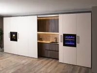 Cucina lineare design tortora Diotti.com Klab 09 outlet a soli 23390