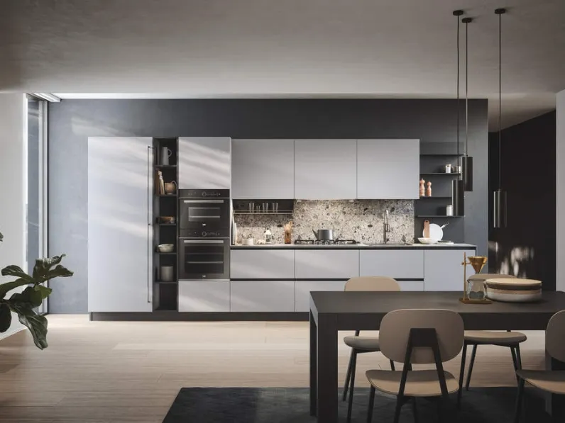 Cucina altri colori moderna lineare Prima cucine Domino composizione 09 a soli 4473