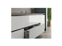 Cucina Domino moderna bianca Prima cucine lineare scontata 30%