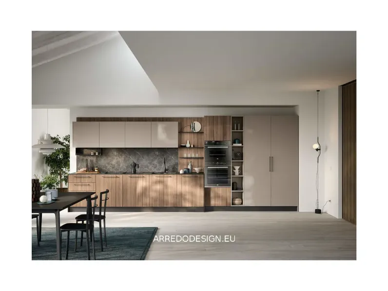 Cucina Domino lineare Prima cucine con uno sconto imperdibile
