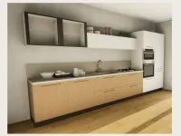 Cucina Domino moderna bianca Prima cucine lineare scontata 32%