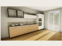 Cucina Domino moderna bianca Prima cucine lineare scontata 32%